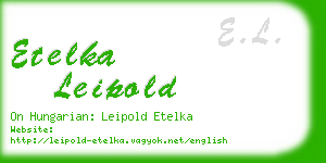 etelka leipold business card